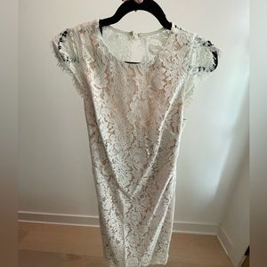 Vince Camuto White Lace Dress; Size 8
